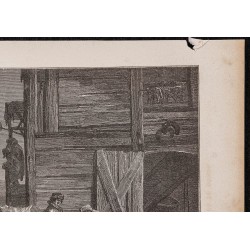 Gravure de 1865 - Maréchal ferrant à Riga - 3