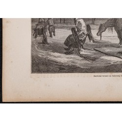 Gravure de 1865 - Maréchal ferrant à Riga - 4