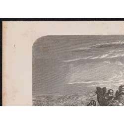 Gravure de 1865 - La poste en Télègue - 2