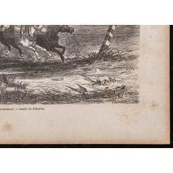 Gravure de 1865 - La poste en Télègue - 5
