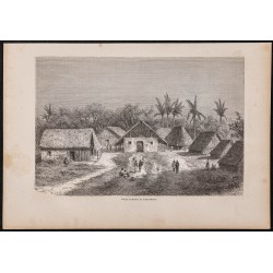 Gravure de 1865 -  Tierra Blanca au Pérou - 1