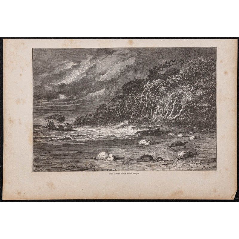 Rio Colorado Rivière de Bill Williams Gravure Gustave Doré 1860 