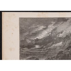Gravure de 1865 - Coup de vent sur la rivière Ucayali - 2