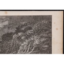 Gravure de 1865 - Coup de vent sur la rivière Ucayali - 3
