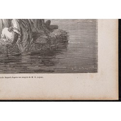 Gravure de 1865 - Radeau éthiopien : La tankoa - 5