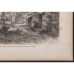 Gravure de 1865 - Village gabonais de Chinchoua - 5