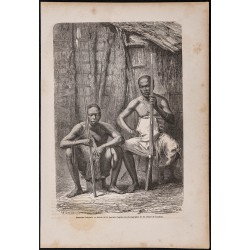 Gravure de 1865 - Guerriers bakalais - 1