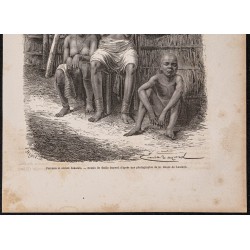 Gravure de 1865 - Femme et enfant bakalais - 3