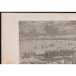 Gravure de 1865 - Vue générale de Swansea - 2
