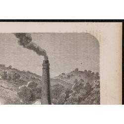 Gravure de 1865 - Mine de charbon de Glyn pit - 3