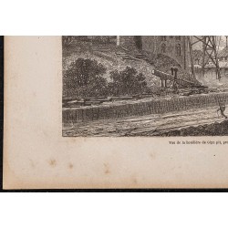 Gravure de 1865 - Mine de charbon de Glyn pit - 4