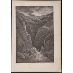 Gravure de 1865 - Alpujarras (Espagne) - 1