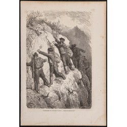 Gravure de 1865 - Contrebandiers de la Serrania de Ronda - 1