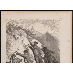Gravure de 1865 - Contrebandiers de la Serrania de Ronda - 2