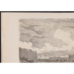 Gravure de 1865 - Vue de la ville de Cadiz - 2