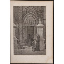 Gravure de 1865 - Portail de la cathédrale de Séville - 1