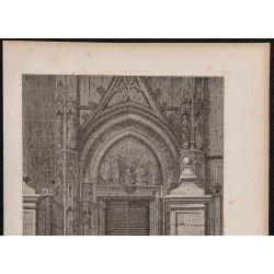 Gravure de 1865 - Portail de la cathédrale de Séville - 2