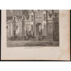 Gravure de 1865 - La Giralda à Séville - 3