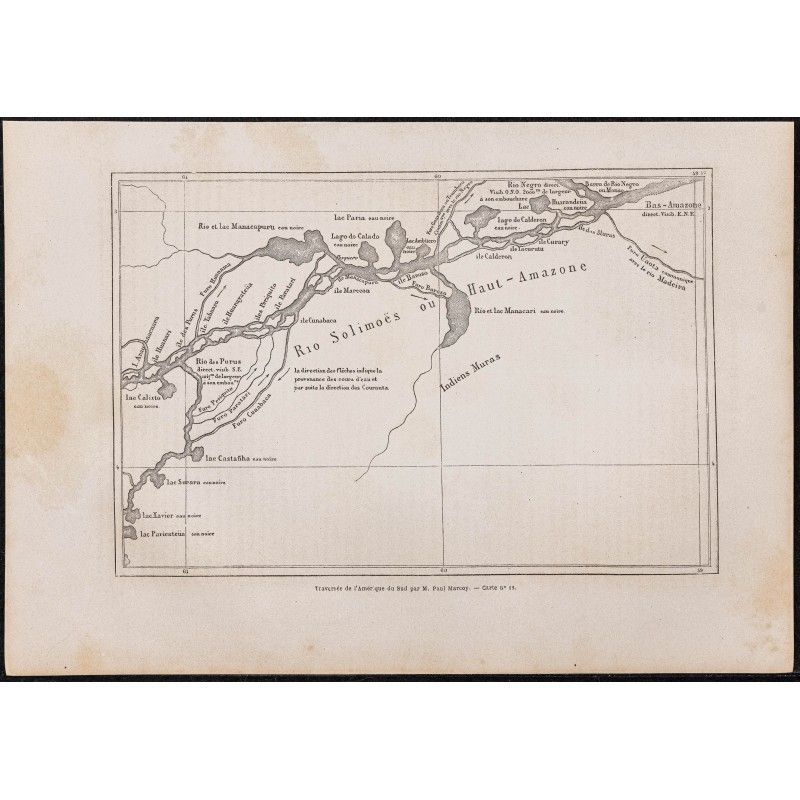 Gravure de 1867 - Amazone et rio Purus - 1