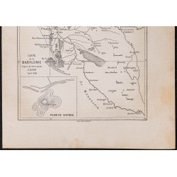 Gravure de 1867 - Carte de la Babylonie - 3
