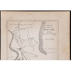 Gravure de 1867 - Plan de Babylone - 2