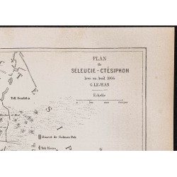 Gravure de 1867 - Plan de Seleucie-Ctésiphon (Irak) - 3