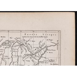 Gravure de 1867 - Carte des affluents du Haut Amazone - 3