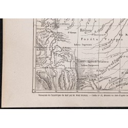 Gravure de 1867 - Carte des affluents du Haut Amazone - 4