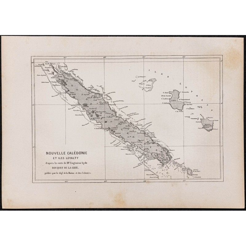 Gravure de 1867 - Nouvelle Calédonie et îles Loyalty - 1