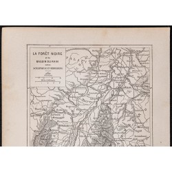 Gravure de 1867 - Forêt noire et bassin du Rhin - 2