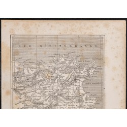 Gravure de 1865 - Carte de Tunisie - 2