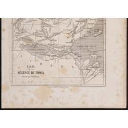 Gravure de 1865 - Carte de Tunisie - 3