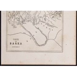 Gravure de 1865 - Carte du cours du Barka au Soudan - 3