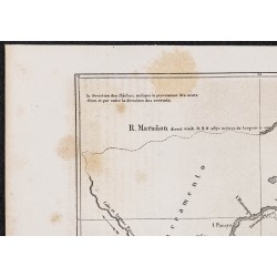 Gravure de 1865 - Le Río Ucayali au Pérou - 2