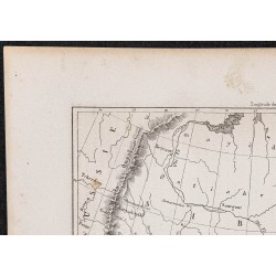 Gravure de 1865 - Carte de la Russie entre Irkoutzk et l'Oural - 2