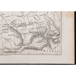 Gravure de 1865 - Carte de la Russie entre Irkoutzk et l'Oural - 5