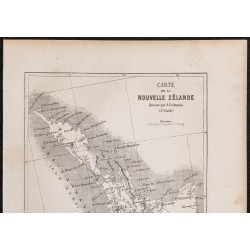 Gravure de 1865 - Île du nord de Nouvelle-Zélande - 2