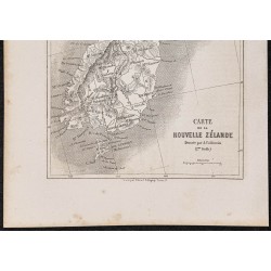 Gravure de 1865 - Île du sud de Nouvelle-Zélande - 3