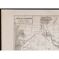 Gravure de 1865 - Carte du Turkménistan (Turkestan) - 2