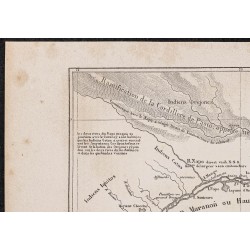 Gravure de 1865 - Carte de l'Amazone - 2
