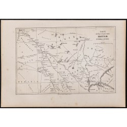 Gravure de 1865 - Carte du Soudan - 1
