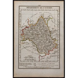 Gravure de 1823 - Département de l'Aveyron - 1