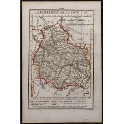 Gravure de 1823 - Département de la Côte d'Or - 1