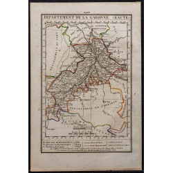 Gravure de 1823 - Département de la Haute-Garonne - 1