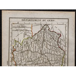 Gravure de 1823 - Département du Gers - 2