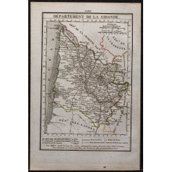 Gravure de 1823 - Département de la Gironde - 1