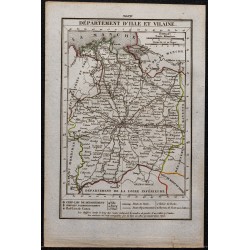 Gravure de 1823 - Département de l'Ille-et-Vilaine - 1