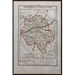 Gravure de 1823 - Département de l'Indre-et-Loire - 1