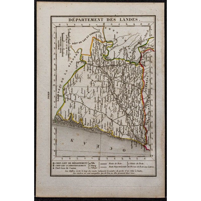 Gravure de 1823 - Département des Landes - 1