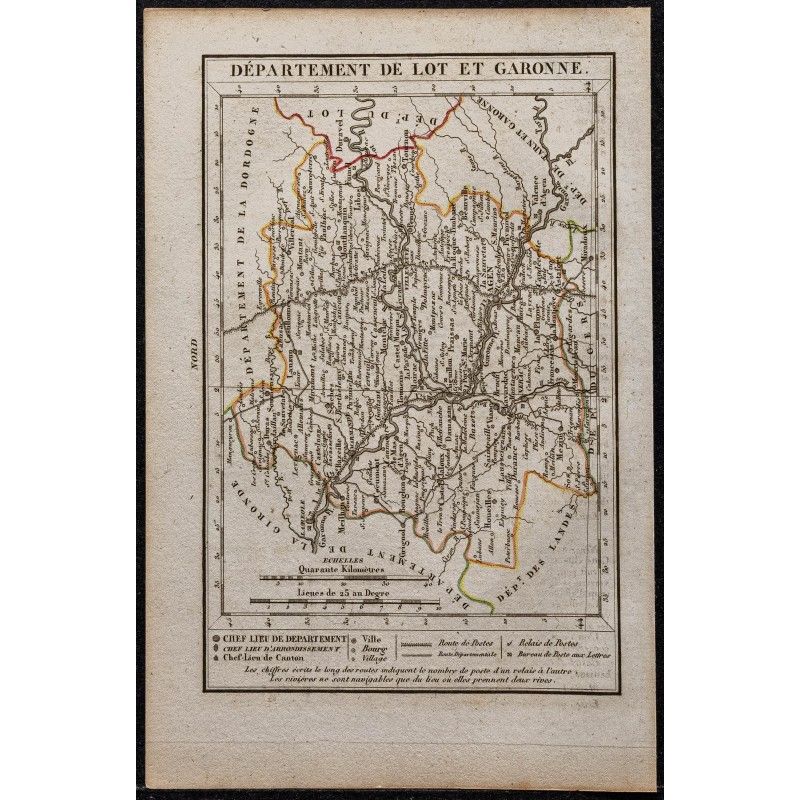 Gravure de 1823 - Département de Lot-et-Garonne - 1